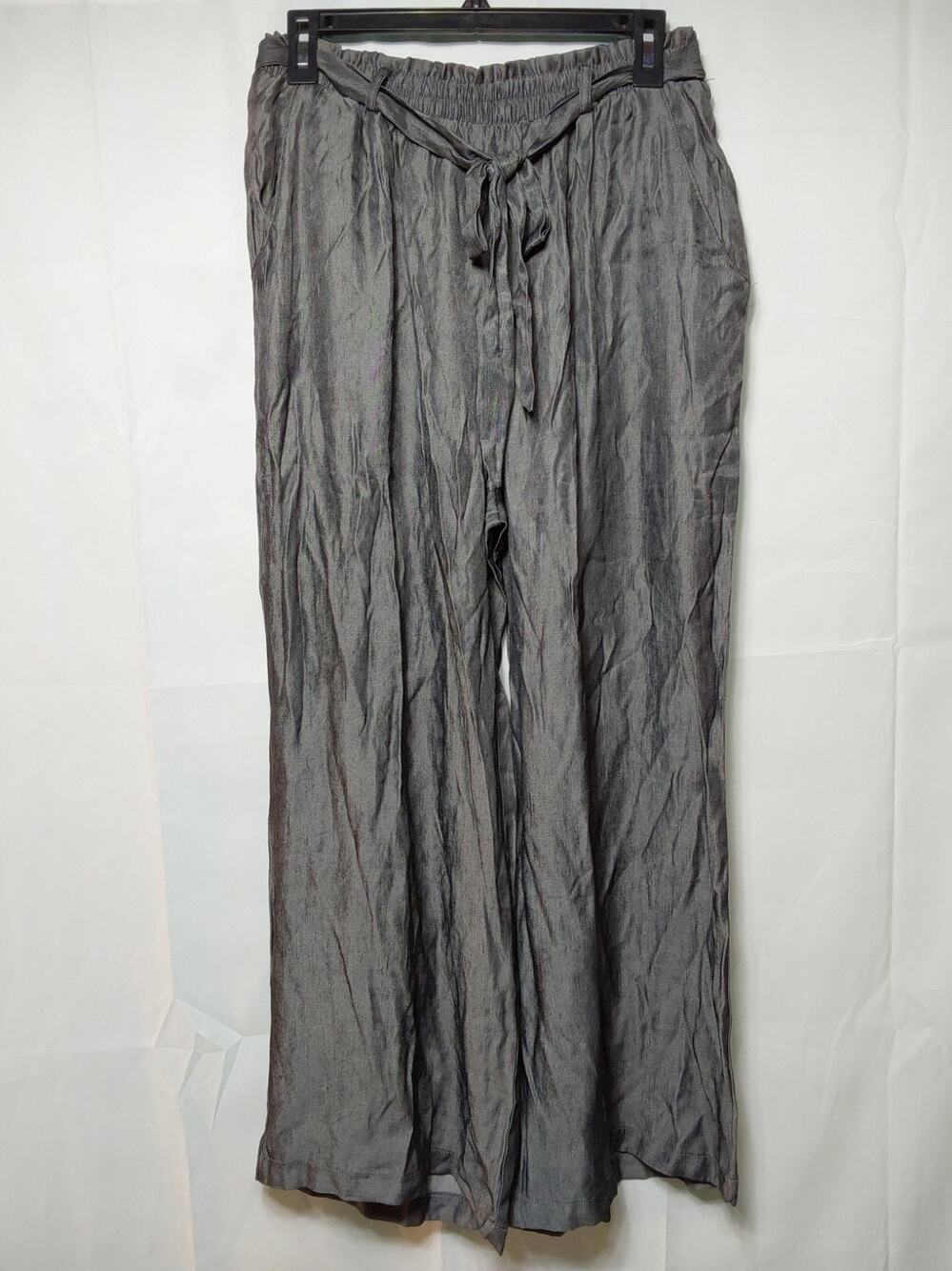 LuLaRoe Small Gray Dianne Wide Leg Paperbag Pants #J29